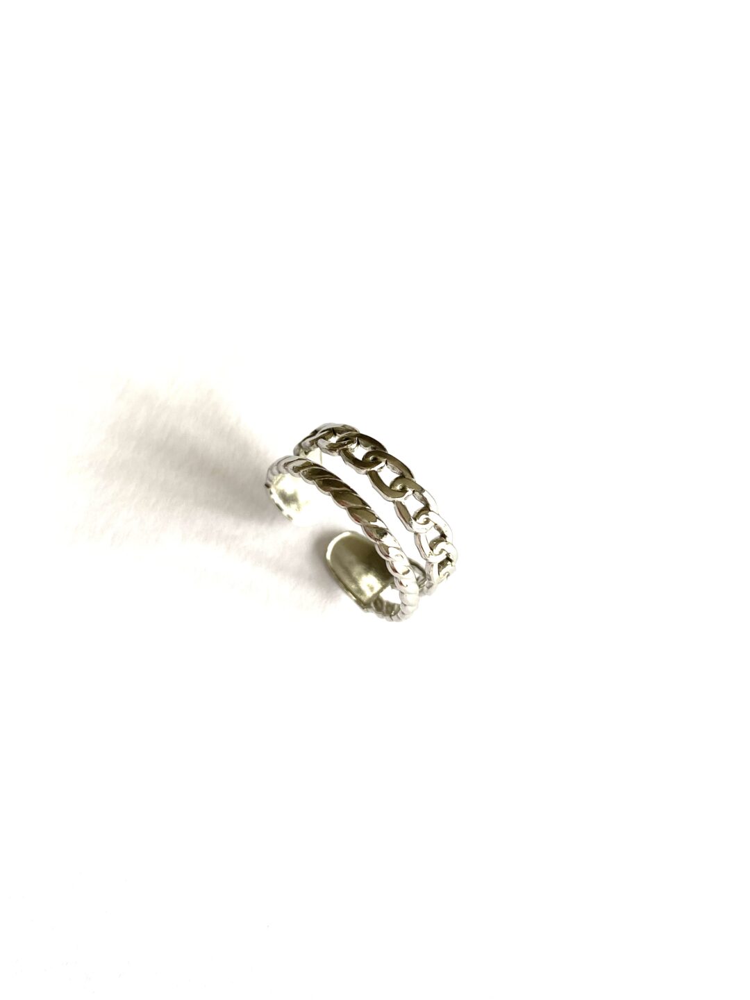 bague-acier-reglable-chaine-double-rangs-bijoux-cadeaux-femme