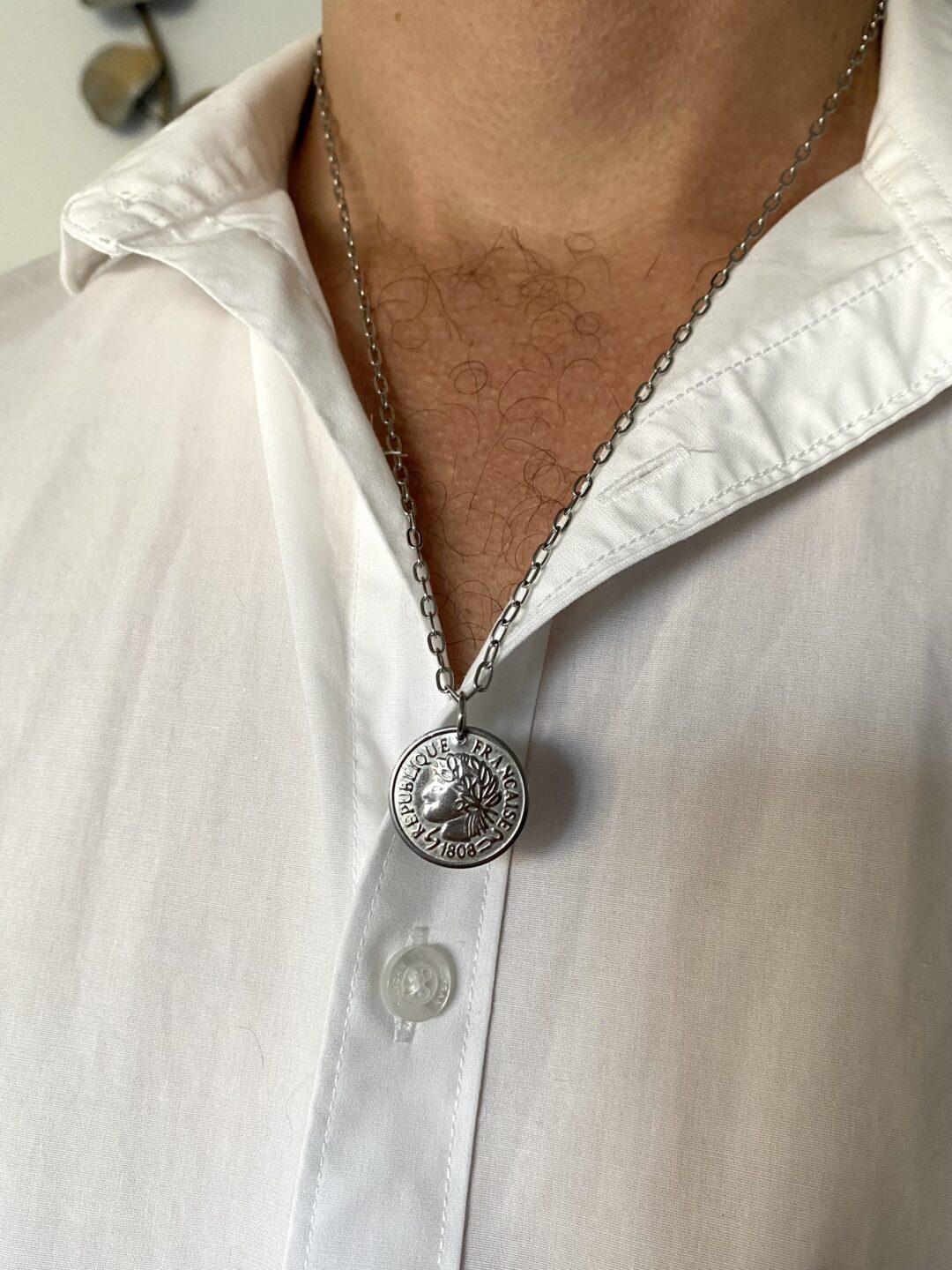 collier-homme-acier-inoxydable-piece-franc-republique-francaise-monnaie-bijoux-cadeaux