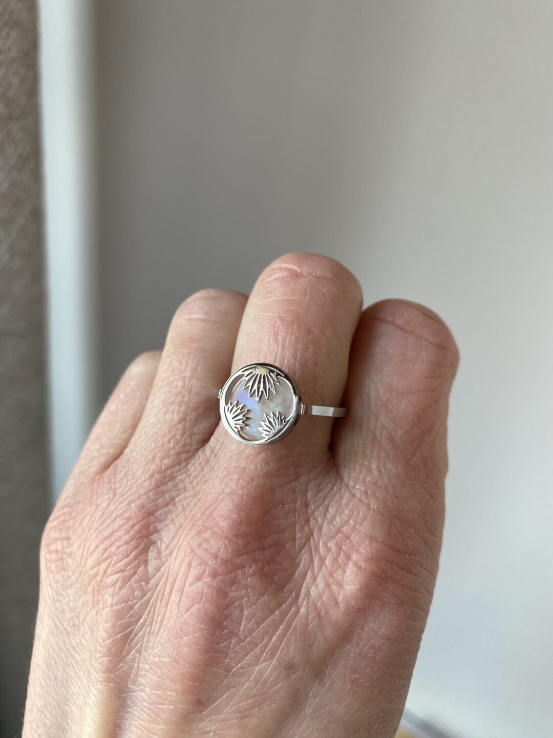 bague-acier-inoxydable-reglable-naturelle-pierre-de-lune-cadeaux-femme-bijoux