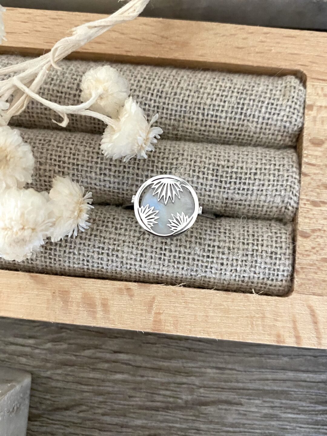 bague-acier-inoxydable-reglable-naturelle-pierre-de-lune-cadeaux-femme-bijoux